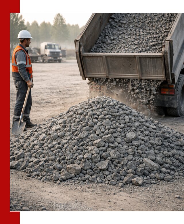 Гранитный щебень фракции 100–201 для строительства в Топках