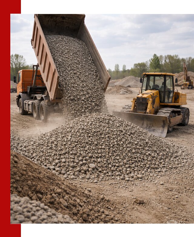Доставка гравийного щебня фракции 40-70 в Топках