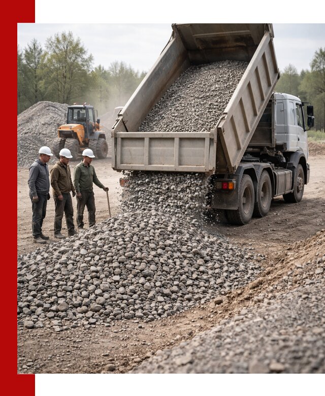 Доставка гравийного щебня фракции 70-120 в Топках