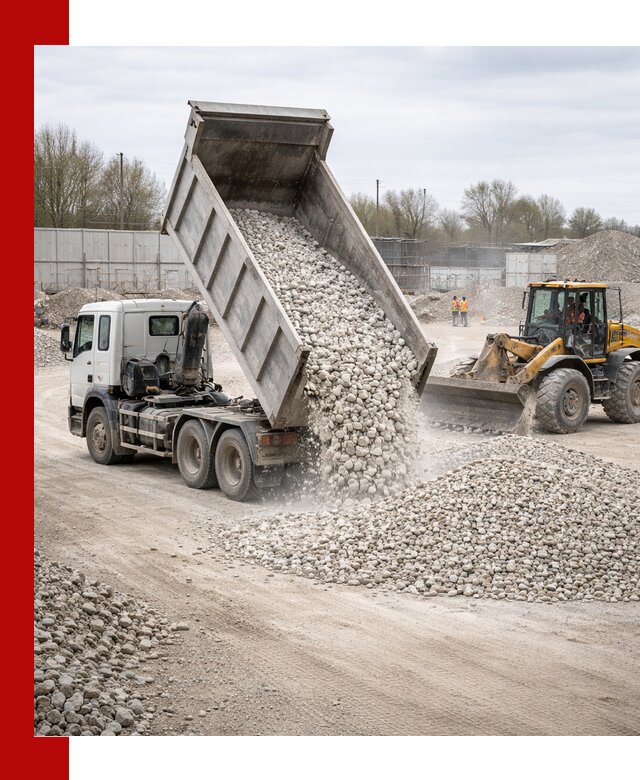 Доставка и продажа известнякового щебня в Топках