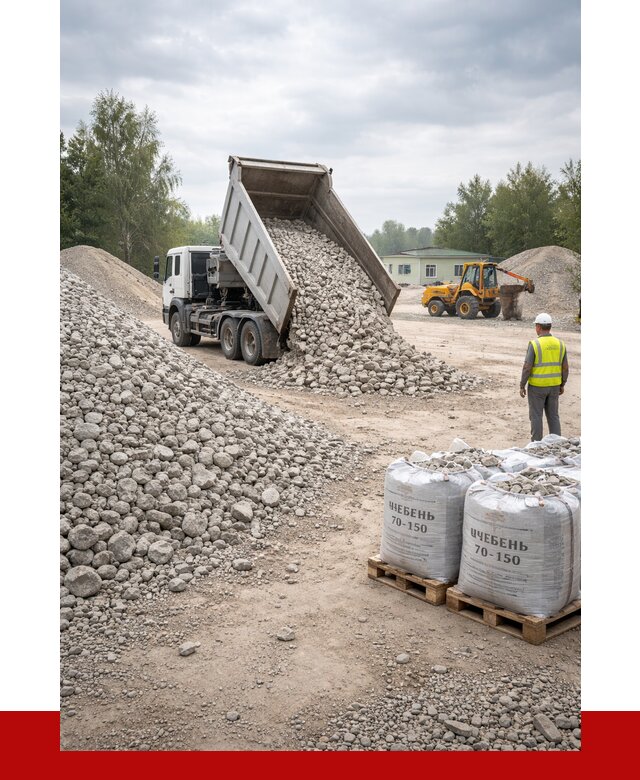 Известняковый щебень фракция 70-150 в Топках от 1267 р. | ПРОНЕРУДТпк