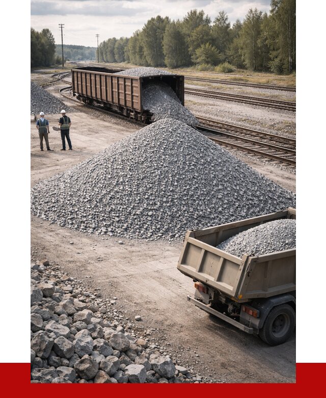Железнодорожный щебень 20-60 в Топках от 1723 р. | ПРОНЕРУДТпк