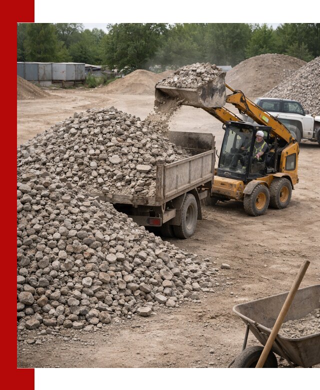 Доставка вторичного щебня в Топках для строительных работ