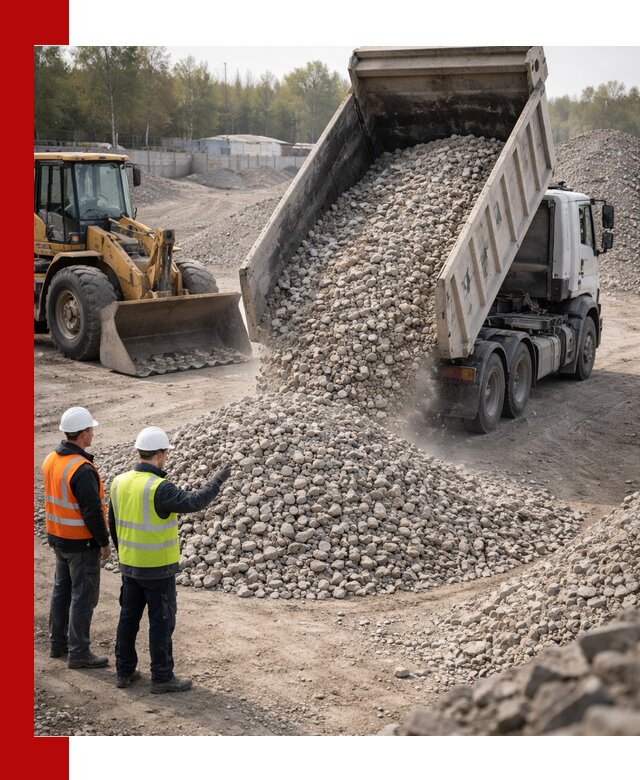 Вторичный щебень фракция 40–70 доставка в Топках