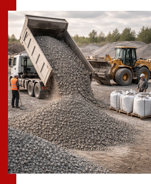 Бетонный щебень фракция 5–20 с доставкой в Топках