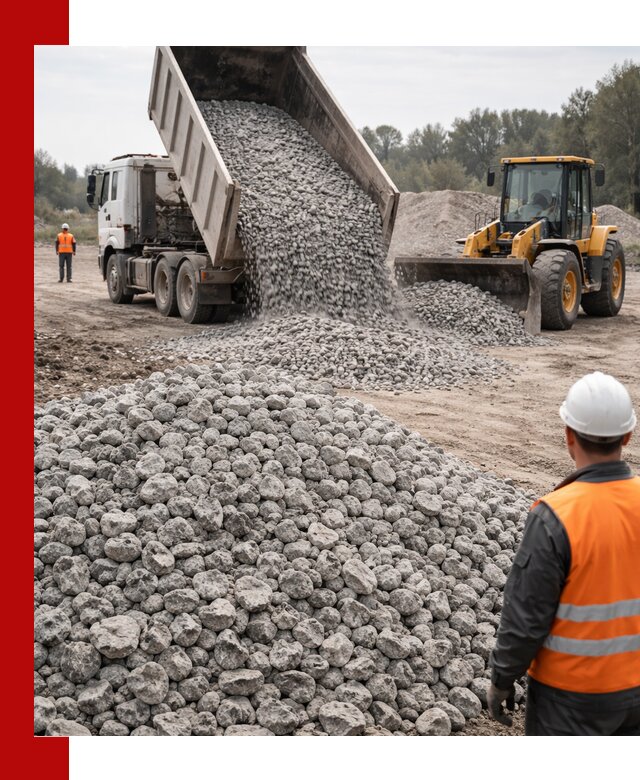 Доставка бетонного щебня фракции 20-40 в Топках