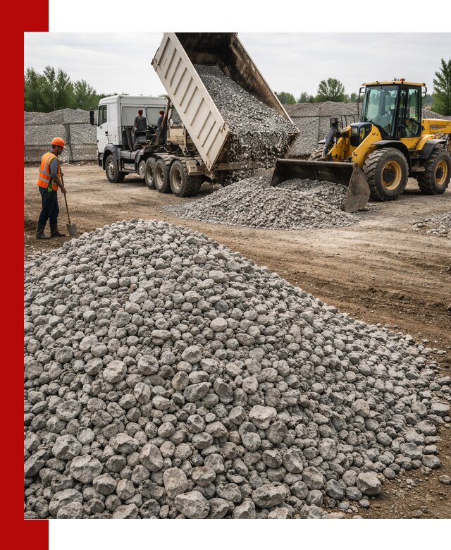 Доставка бетонного щебня фракции 40-70 в Топках