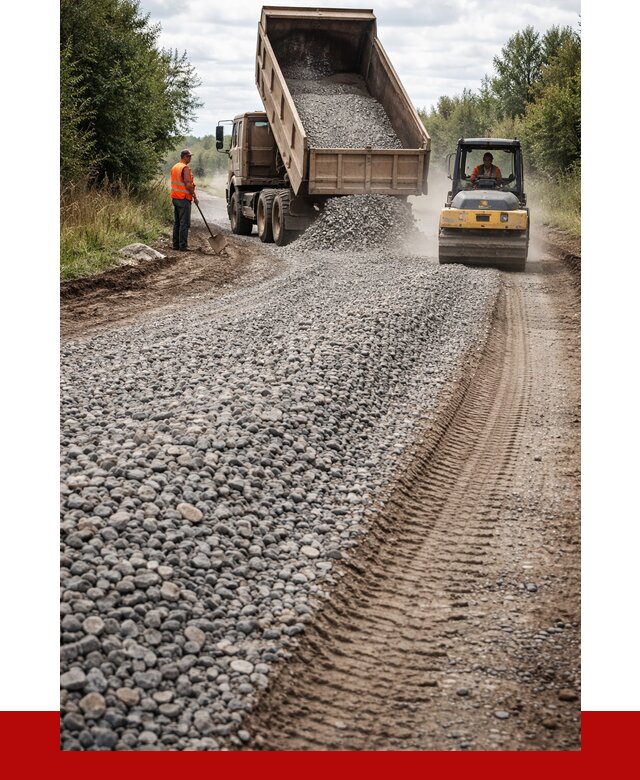 Щебень для отсыпки дороги в Топках от 2736 р. ПРОНЕРУДТпк