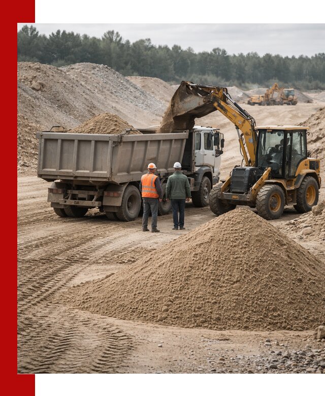 Карьерный среднезернистый песок с доставкой в Топках