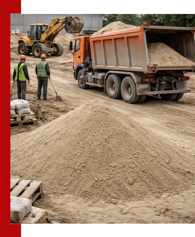 Доставка и продажа мытого речного песка в Топках