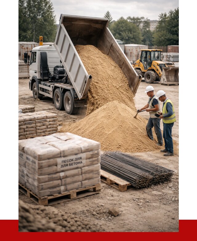 Песок для бетона в Топках от 2533 р. с доставкой, ПРОНЕРУДТпк