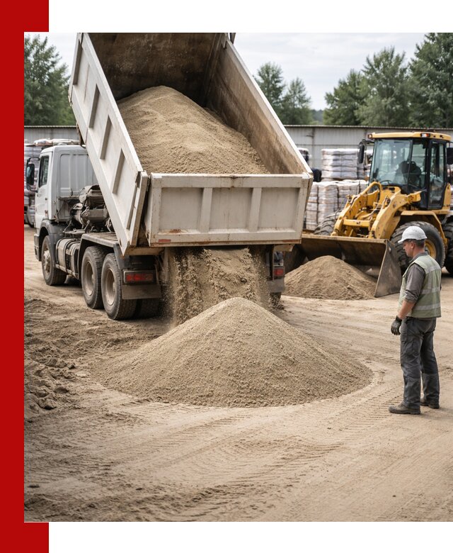 Поставка и доставка песка для бетона в Топках