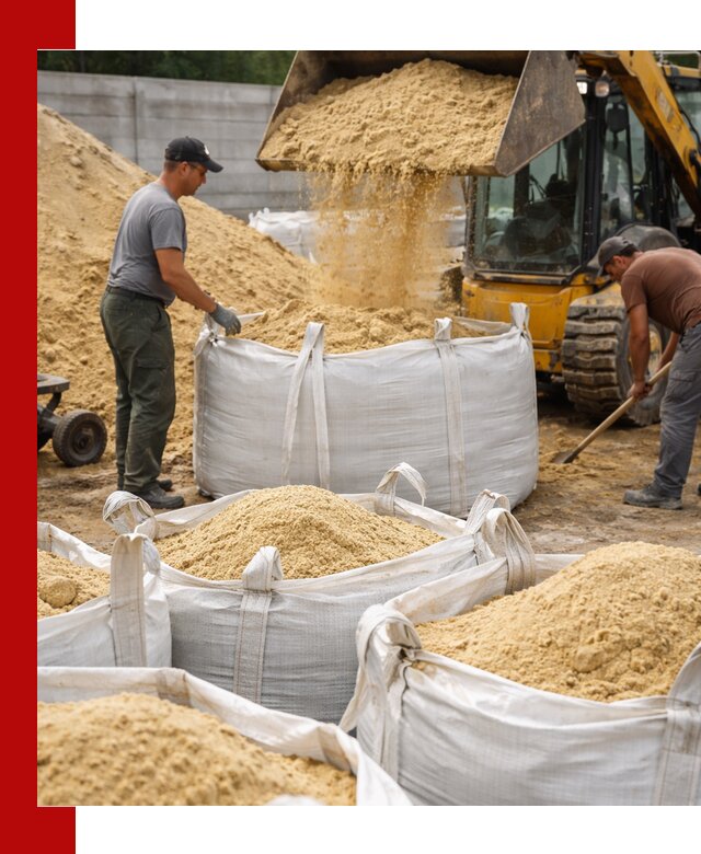 Поставка качественного песка для кладки в Топках