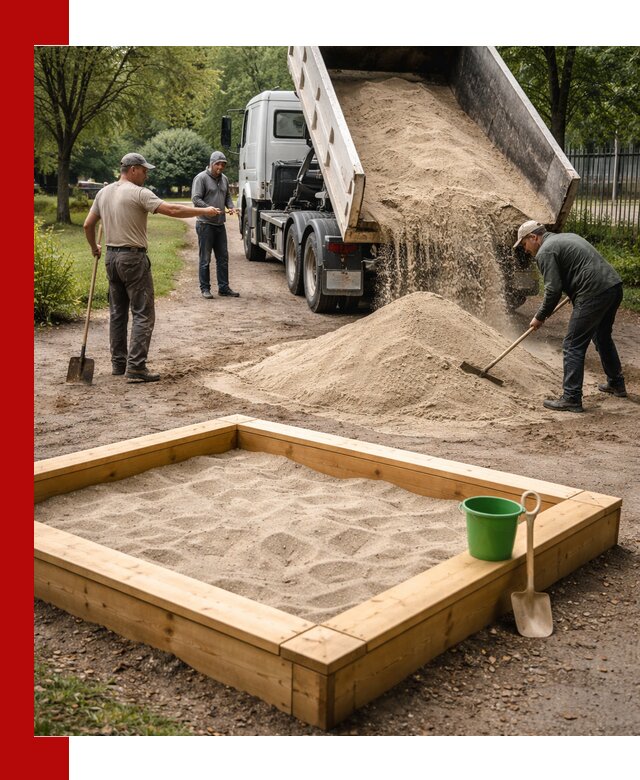 Песок для песочницы с доставкой в Топках недорого и чистый