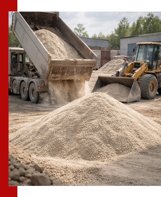 Кварцевый песок с доставкой в Топках для строительных работ