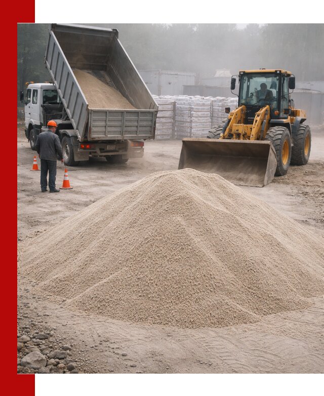 Кварцевый песок фракция 0–8 для стройработ в Топках