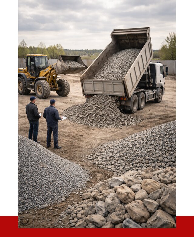 Гравий и камень с доставкой в Топках от 4256 р. - ПРОНЕРУДТпк