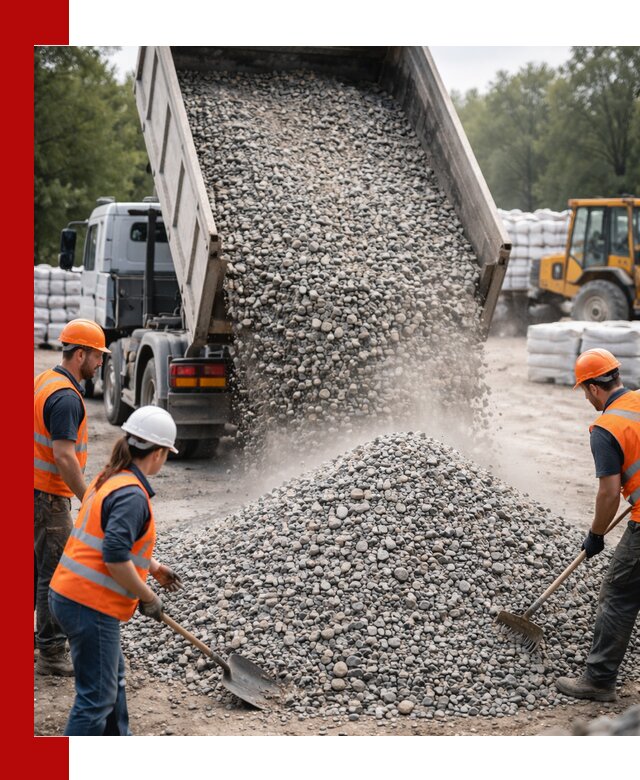 Доставка гравия и камня в Топках оптом и в розницу