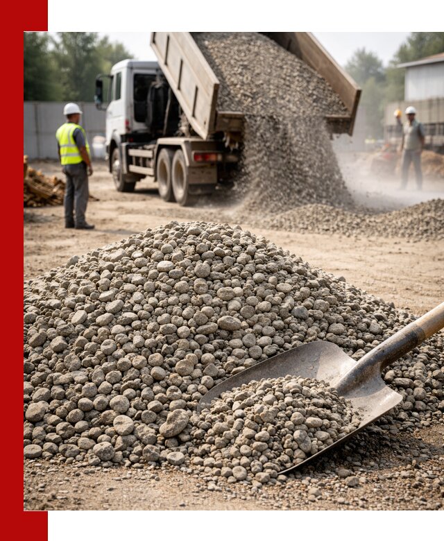 Доставка гравия фракции 20-40 в Топках с самосвалами