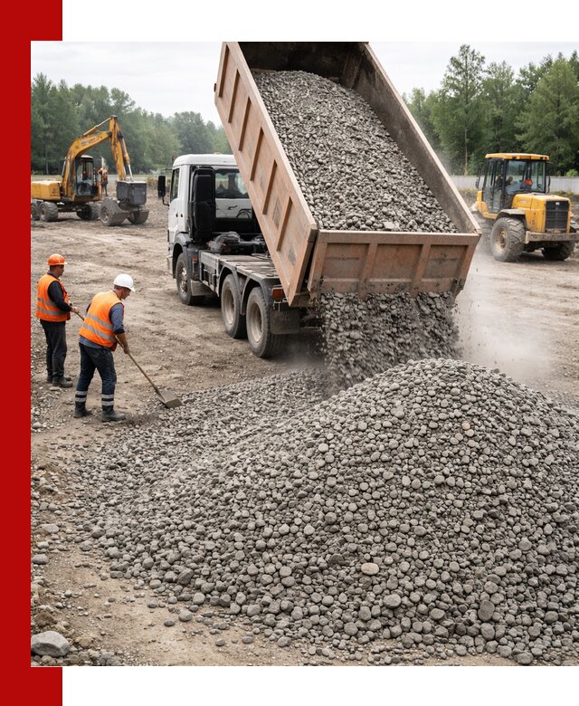 Доставка гравия фракции 40-70 в Топках оптом и в розницу