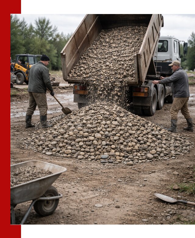 Доставка гальки речной оптом и в розницу в Топках