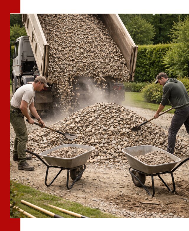 Доставка и продажа декоративной гальки в Топках