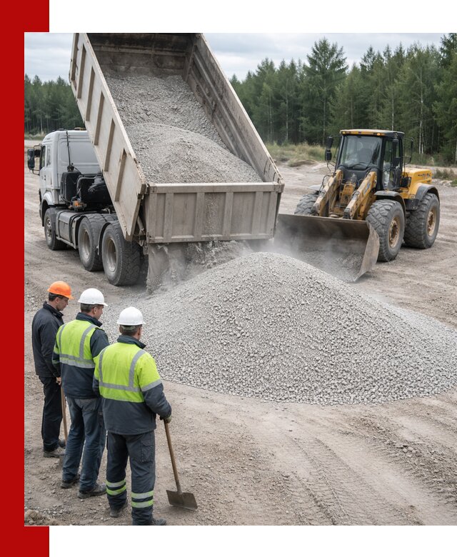 Известняковый отсев 0-5 доставка в Топках быстро и выгодно