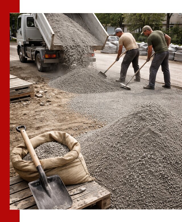 Отсев для тротуарной плитки в Топках — доставка и укладка