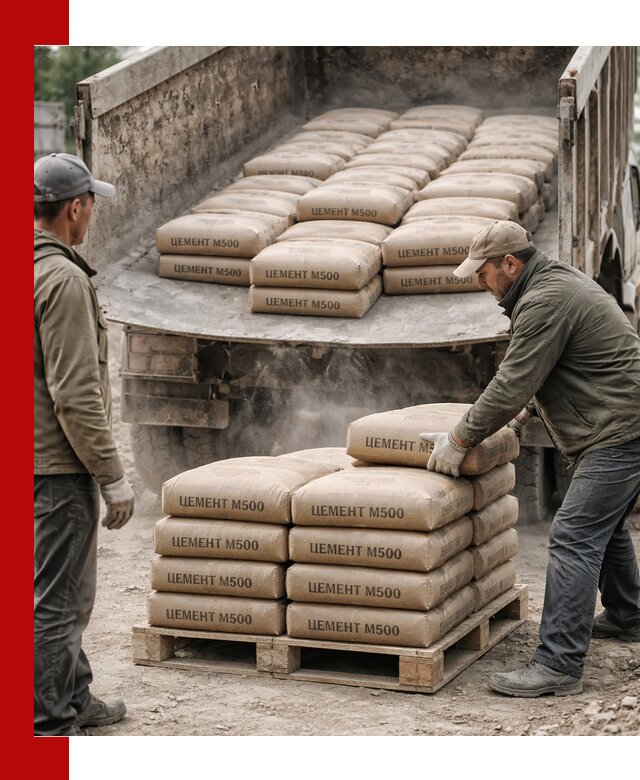 Цемент М500 с доставкой самосвалом в Топках