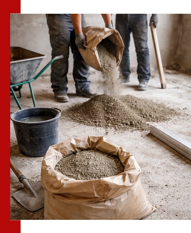 Доставка сухой смеси для стяжки в Топках