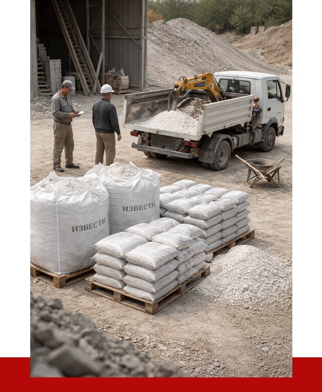 Известь строительная в Топках с доставкой от 4256 р. | ПРОНЕРУДТпк