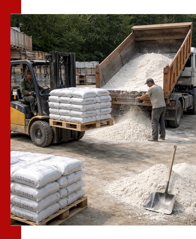 Доставка строительной извести оптом и в розницу в Топках