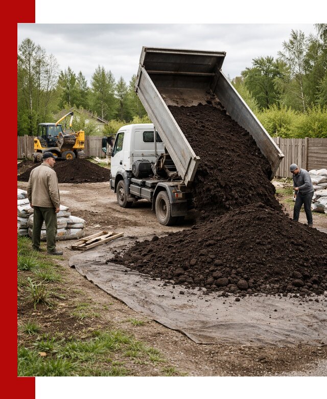 Доставка качественного почвогрунта в Топках оптом и в розницу