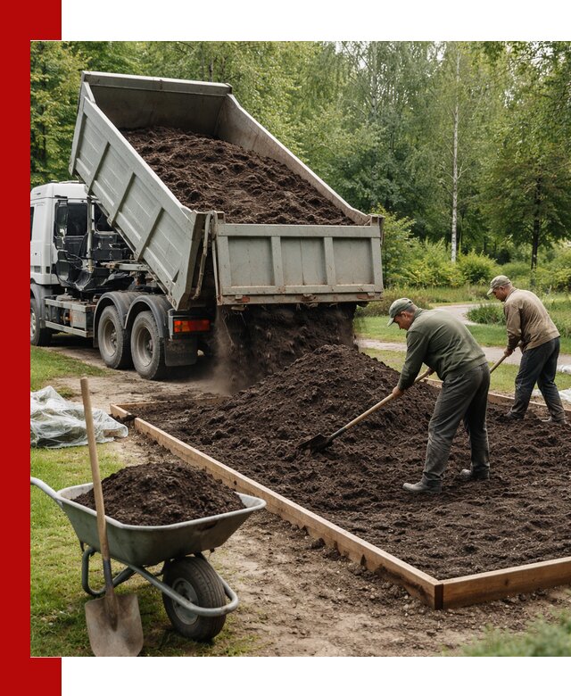 Доставка грунта для озеленения и благоустройства в Топках