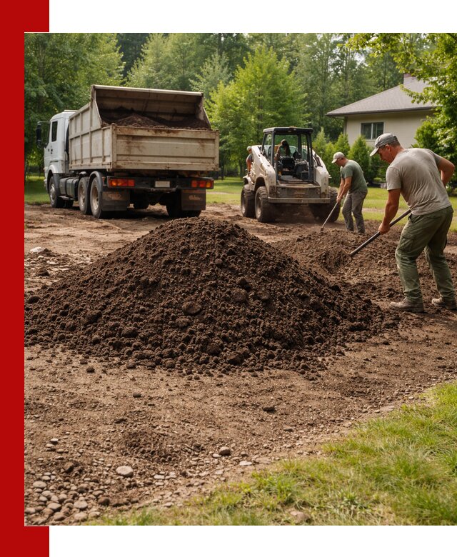 Доставка и укладка грунта для газона в Топках