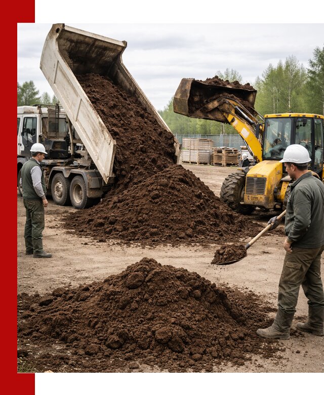 Доставка торфа оптом и в мешках в Топках