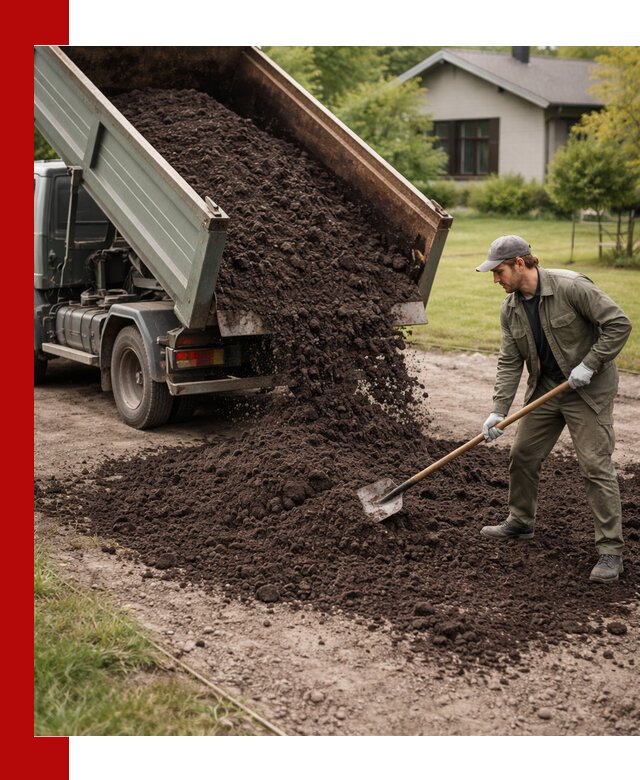 Чернозем для газона с доставкой в Топках быстро и качественно