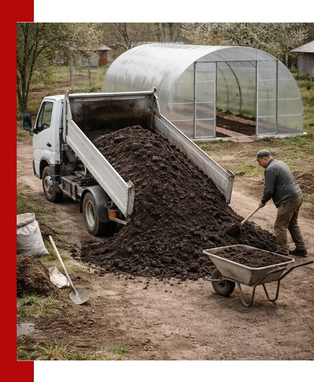 Чернозем для теплицы с доставкой в Топках