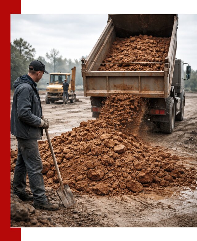 Глина для засыпки в Топках с доставкой самосвалами