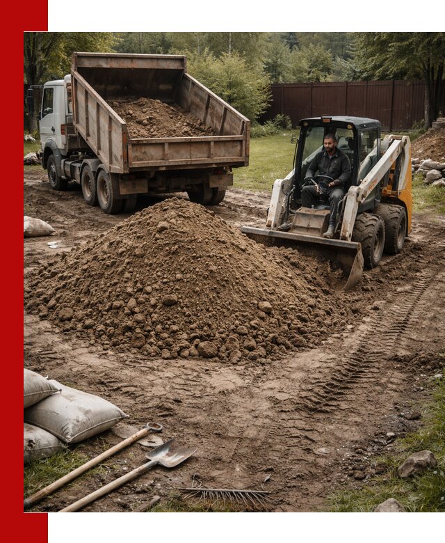 Суглинок для планировки участков в Топках с доставкой и выгрузкой