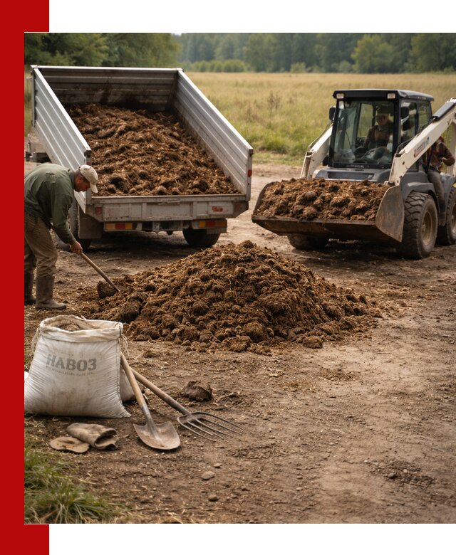 Доставка конского навоза в Топках с разгрузкой и доставкой на объект