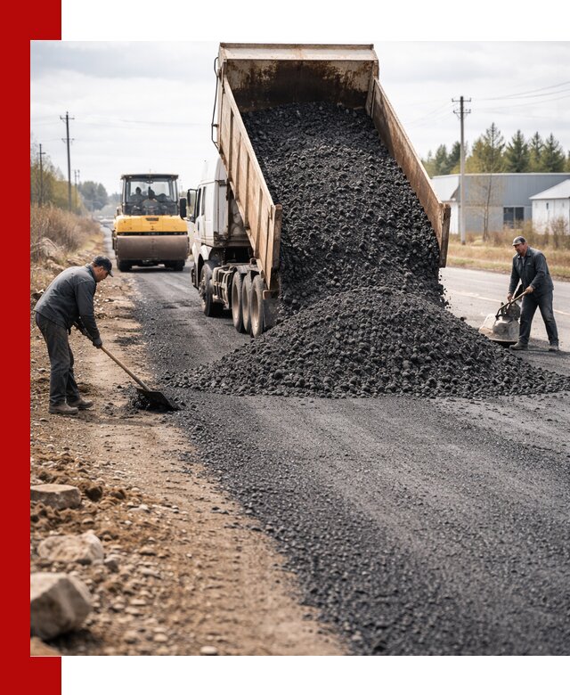 Асфальтовая крошка для дорог в Топках — поставка и доставка