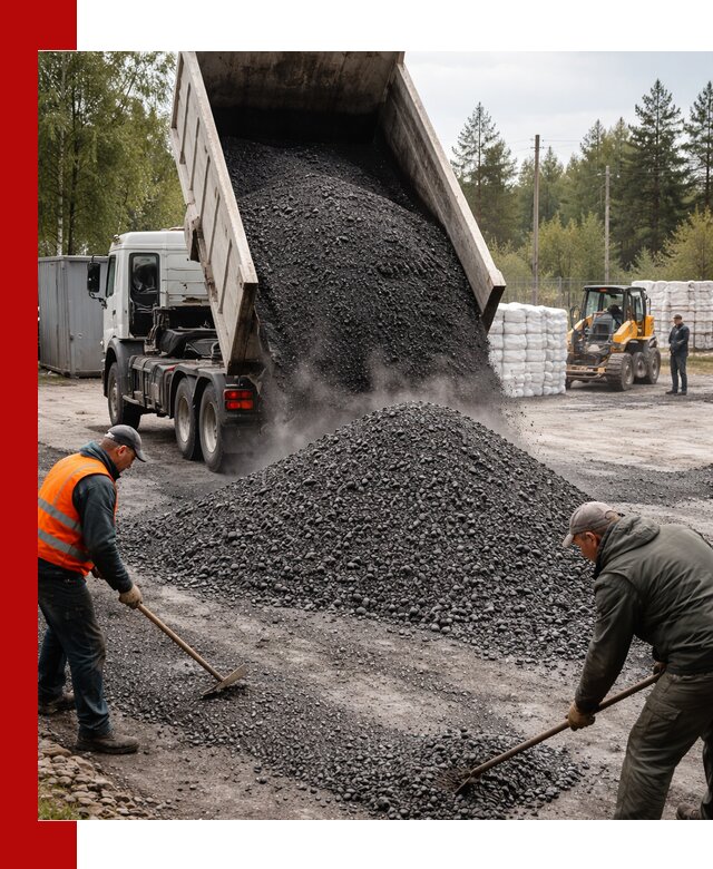 Доставка и продажа асфальтного гранулята в Топках