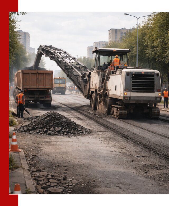 Фрезерованный асфальт в Топках — удаление и вывоз старого покрытия