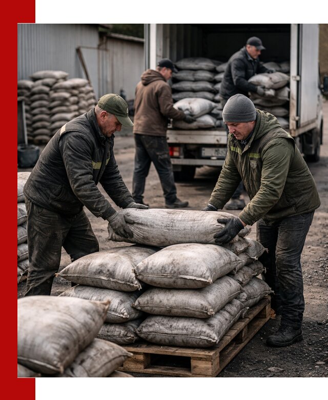 Доставка угля в мешках по выгодным ценам в Топках