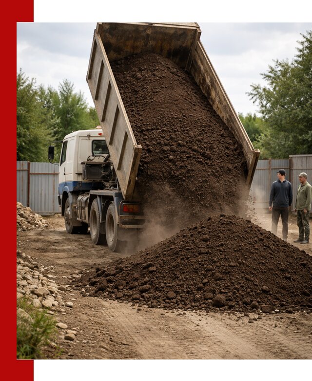 Доставка самосвалом 10 кубов в Топках быстро и надёжно