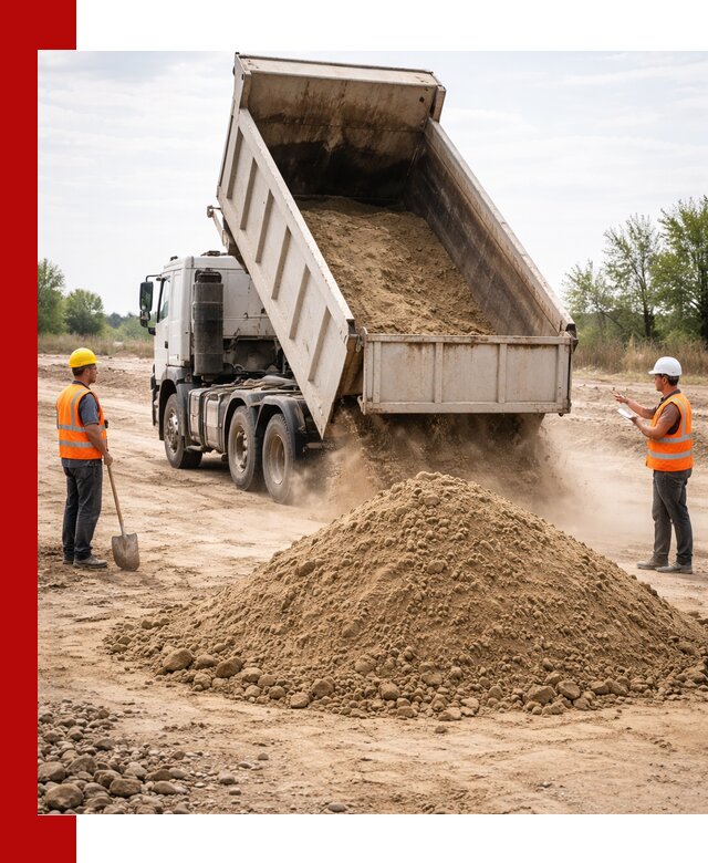 Доставка самосвалом 15 кубов в Топках за город и по городу