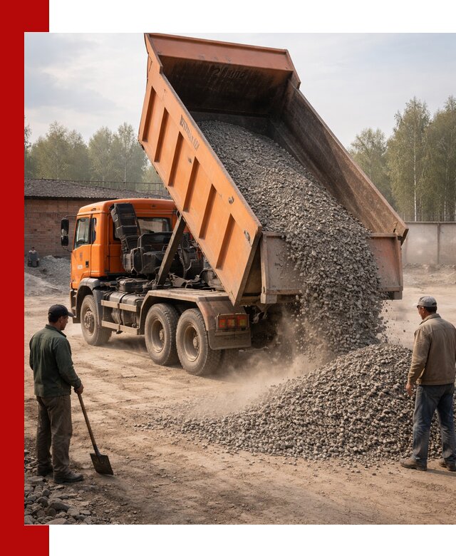 Доставка самосвалом 20 м3 в Топках быстро и надежно