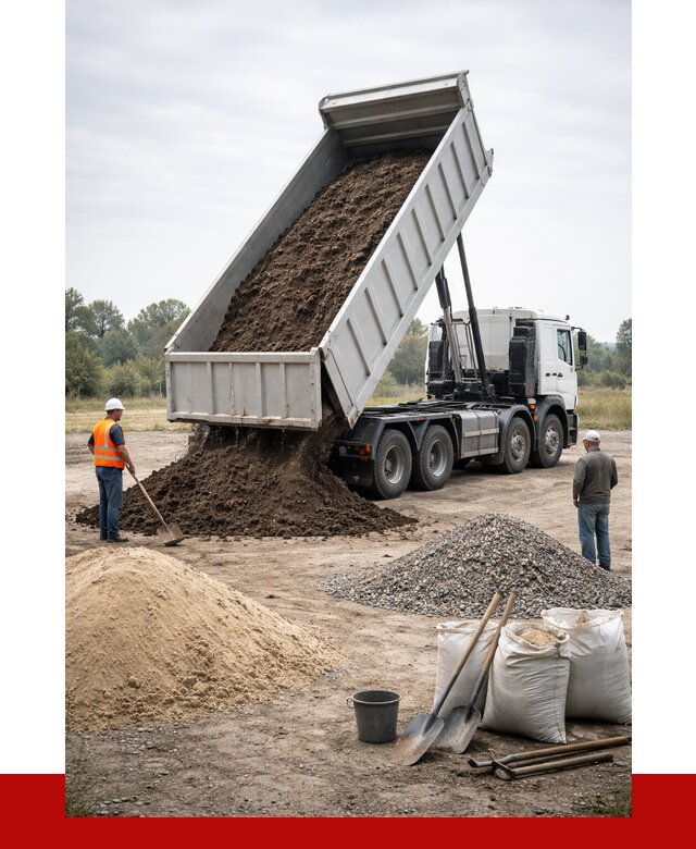 Доставка самосвалом 30 кубов в Топках от 8613 р. | ПРОНЕРУДТпк