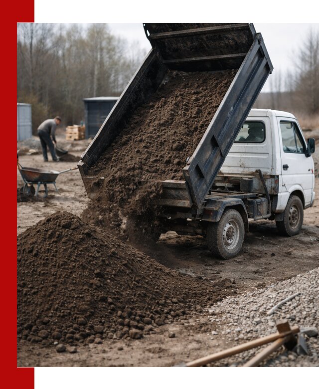 Аренда минисамосвала в Топках для доставки сыпучих материалов